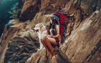 cherokee-indian-women-kleur-liggend