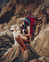 cherokee-indian-women-kleur-vierkant